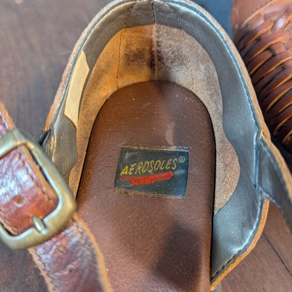 Aerosoles Strappy Caged Huarache Buckle Jesus Sandals Woman's 7B Vintage 90s y2k - Picture 4 of 13